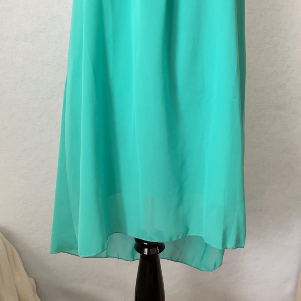 DJT Chiffon Sheer Slight High-Low Sleeveless Dress - Picture 3 of 11